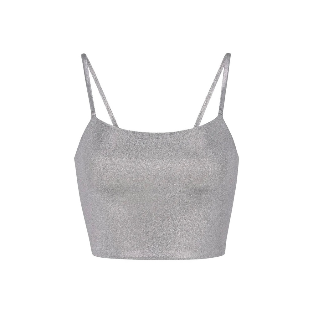 NWT SKIMS Fits Everybody Strappy Back Cami in Silver